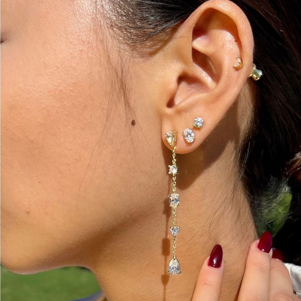 Melinda Maria- Diamond Drip Earrings
